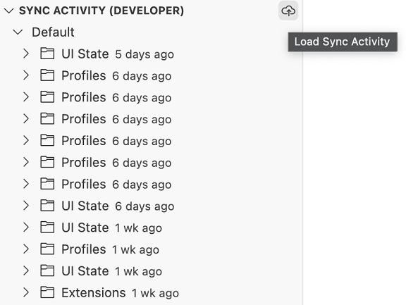 Sync activity (developer) view with Load Sync Activity button