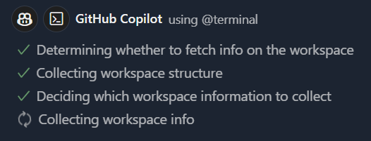 Progress is displayed while fetching workspace details