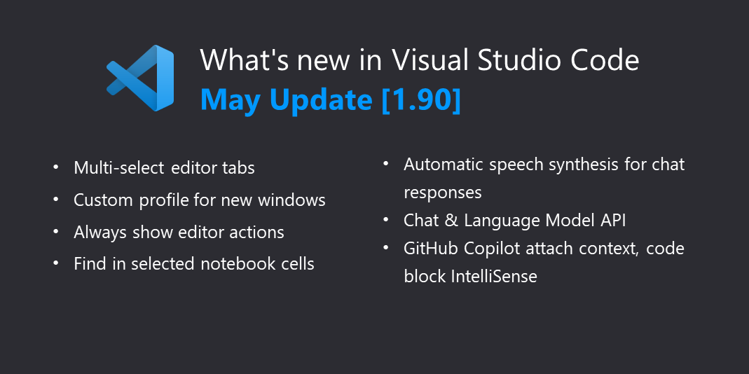 Visual Studio Code May 2024