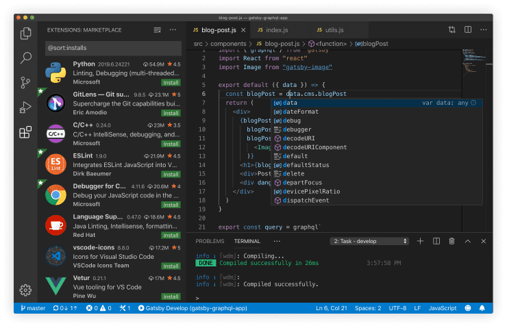 Visual Studio Code Screenshot