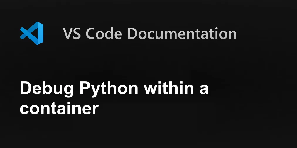 Debug Python within a container