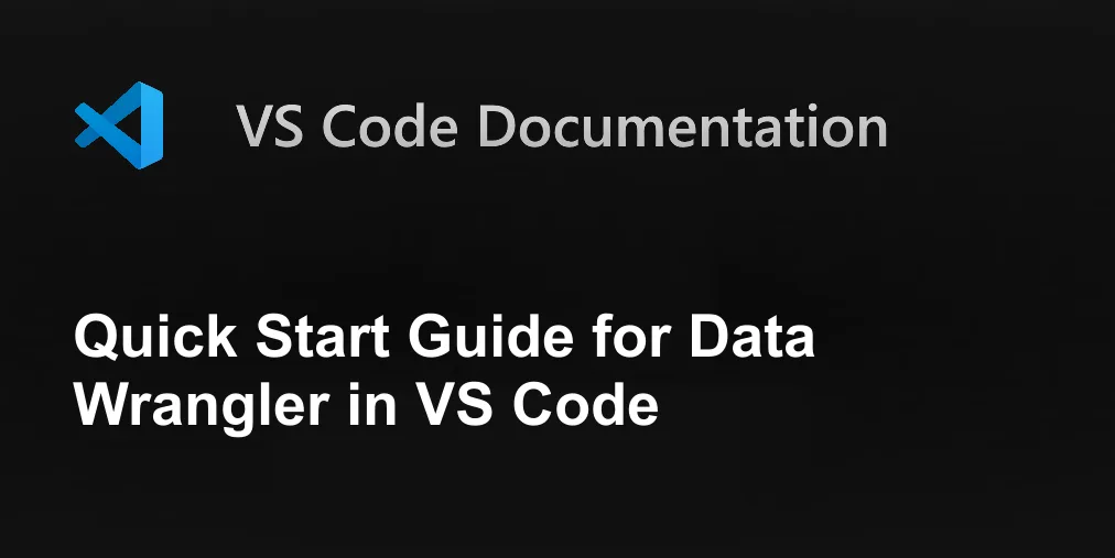 Quick Start Guide for Data Wrangler in VS Code