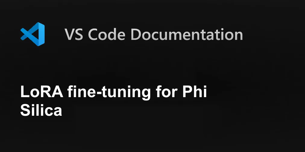 LoRA fine-tuning for Phi Silica