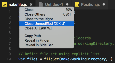 Close Unmodified Editors