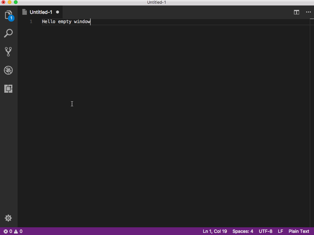 Empty Workspace Restore