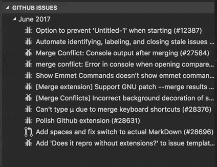 GitHub view showing issues and PRs