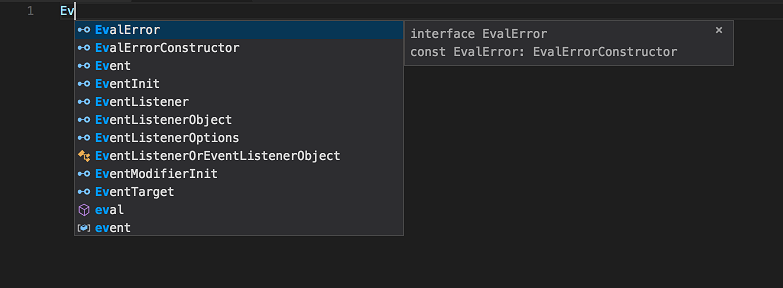 VS Code 1.13 JavaScript suggestions that include type suggestions