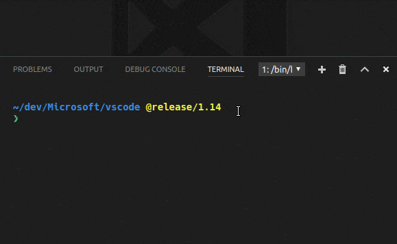Terminal selection changes