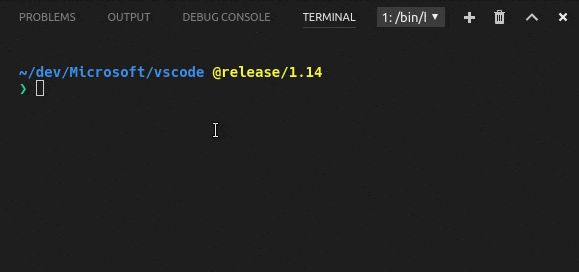 Terminal double click word selection